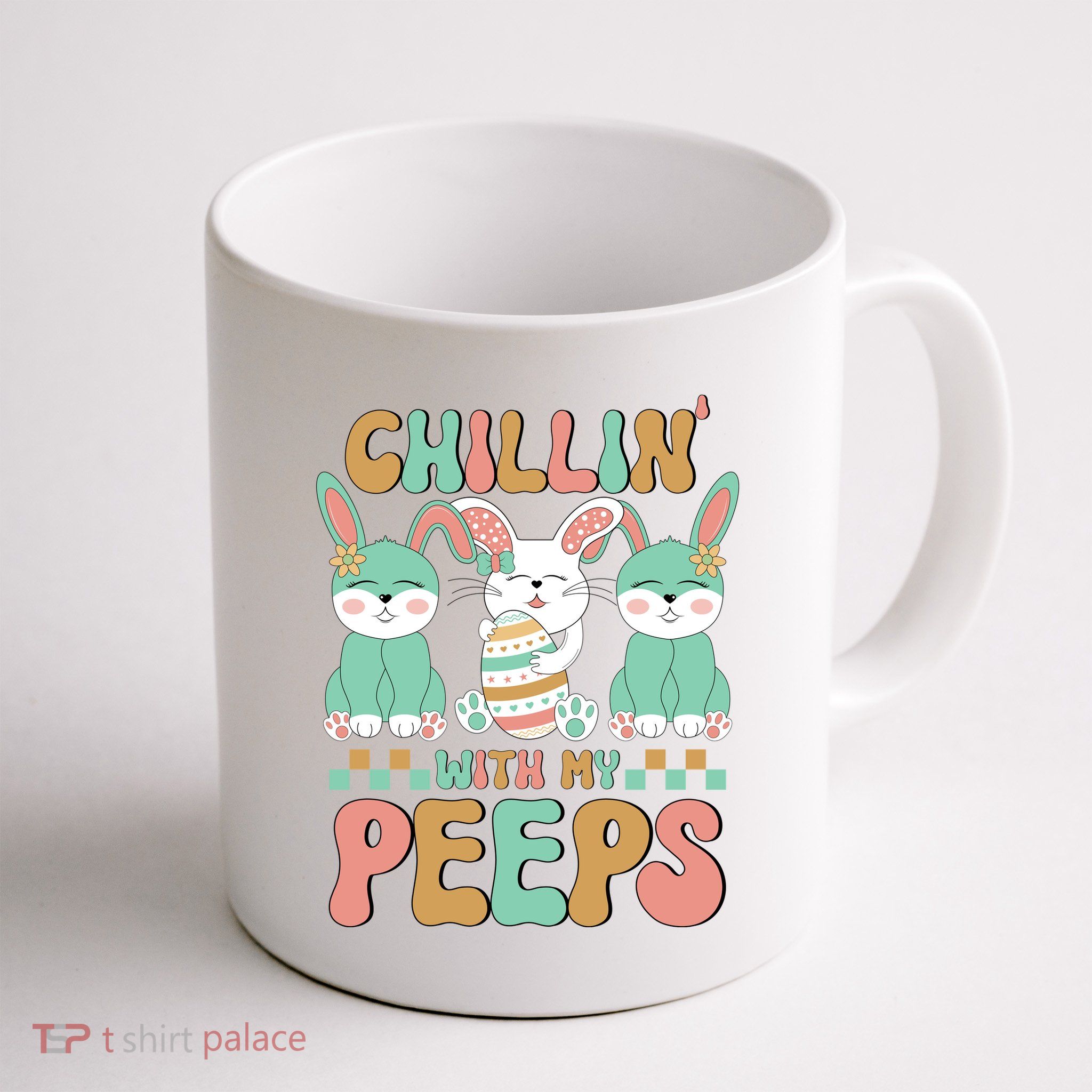 Retro Chillin With My Peeps Cute Candy Mug