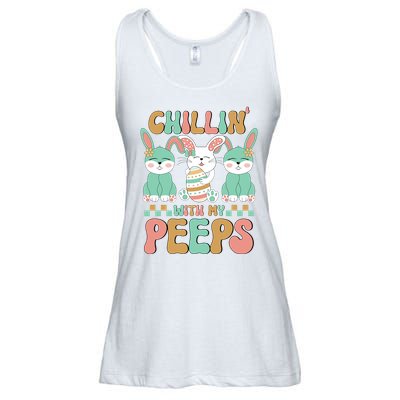 Retro Chillin With My Peeps Cute Candy Ladies Essential Flowy Tank