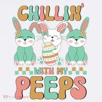 Retro Chillin With My Peeps Cute Candy Mesh Reversible Basketball Jersey Tank