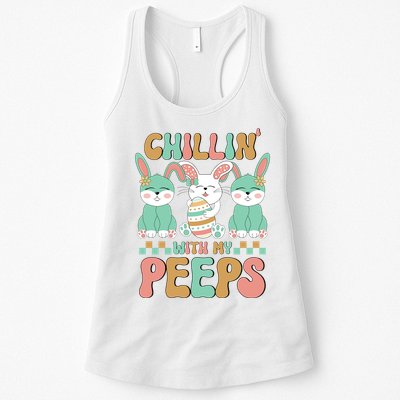 Retro Chillin With My Peeps Cute Candy Womens Tank Top