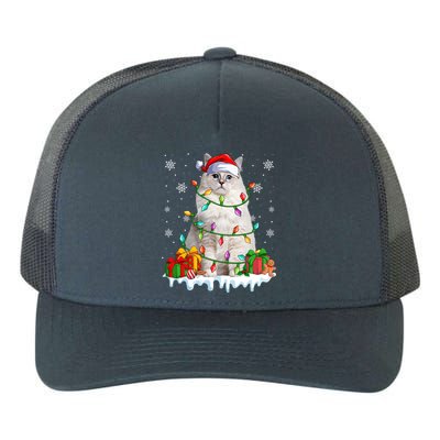 Ragdoll Cat Xmas Light Christmas Kitten Lover Gift Yupoong Adult 5-Panel Trucker Hat