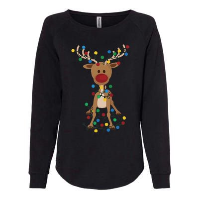 Reindeer Christmas Xmas For Women Womens California Wash Sweatshirt