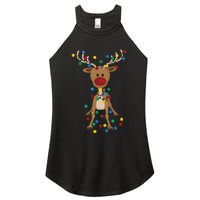 Reindeer Christmas Xmas For Women Women's Perfect Tri Rocker Tank