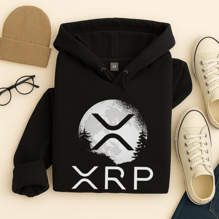 Ripple Coin Xrp Ledger Moon Cryptocurrency Bull Market Hoodie