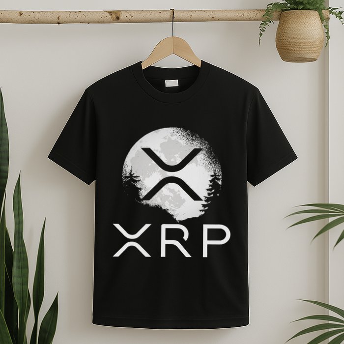 Ripple Coin Xrp Ledger Moon Cryptocurrency Bull Market T-Shirt