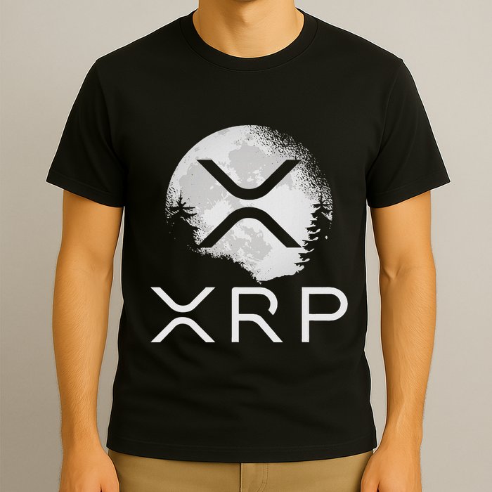 Ripple Coin Xrp Ledger Moon Cryptocurrency Bull Market T-Shirt