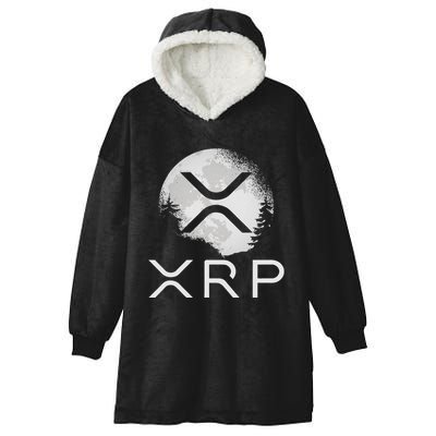 Ripple Coin Xrp Ledger Moon Cryptocurrency Bull Market Hooded Wearable Blanket
