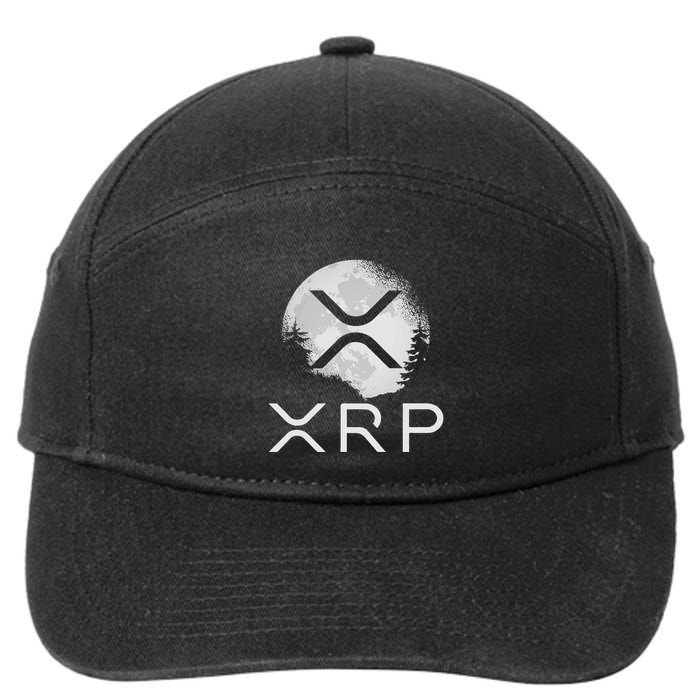 Ripple Coin Xrp Ledger Moon Cryptocurrency Bull Market 7-Panel Snapback Hat