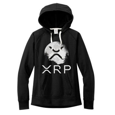 Ripple Coin Xrp Ledger Moon Cryptocurrency Bull Market Women's Fleece Hoodie