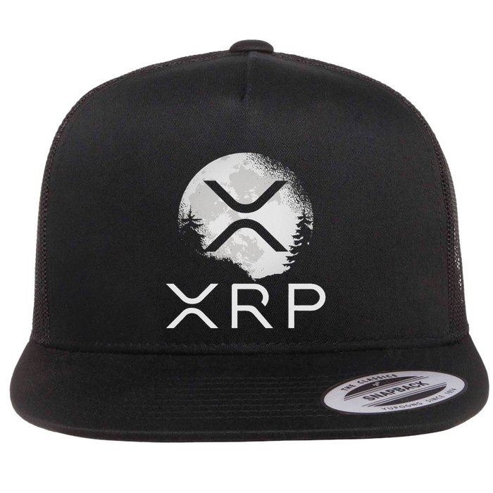 Ripple Coin Xrp Ledger Moon Cryptocurrency Bull Market Flatbill Hat
