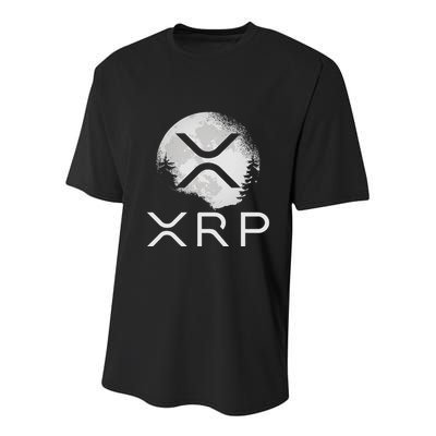 Ripple Coin Xrp Ledger Moon Cryptocurrency Bull Market Youth Performance Sprint T-Shirt