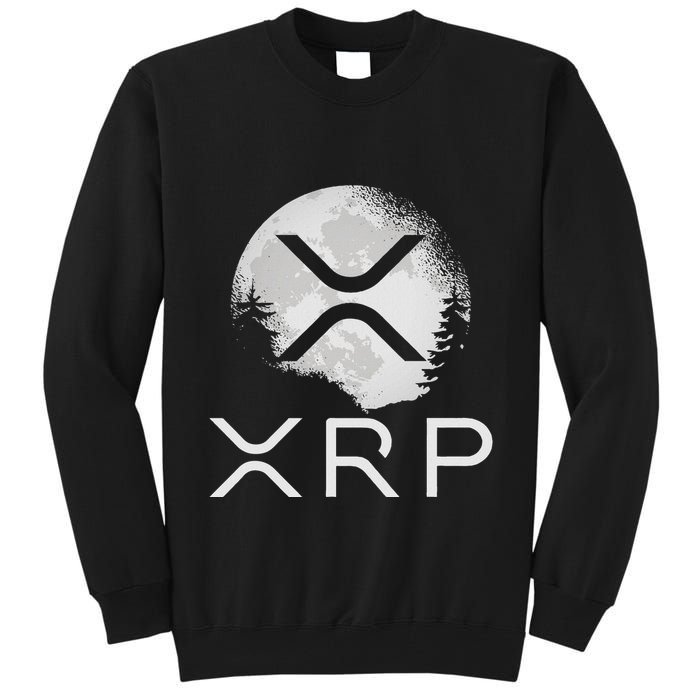 Ripple Coin Xrp Ledger Moon Cryptocurrency Bull Market Tall Sweatshirt