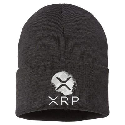 Ripple Coin Xrp Ledger Moon Cryptocurrency Bull Market Sustainable Knit Beanie