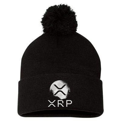 Ripple Coin Xrp Ledger Moon Cryptocurrency Bull Market Pom Pom 12in Knit Beanie
