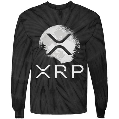 Ripple Coin Xrp Ledger Moon Cryptocurrency Bull Market Tie-Dye Long Sleeve Shirt