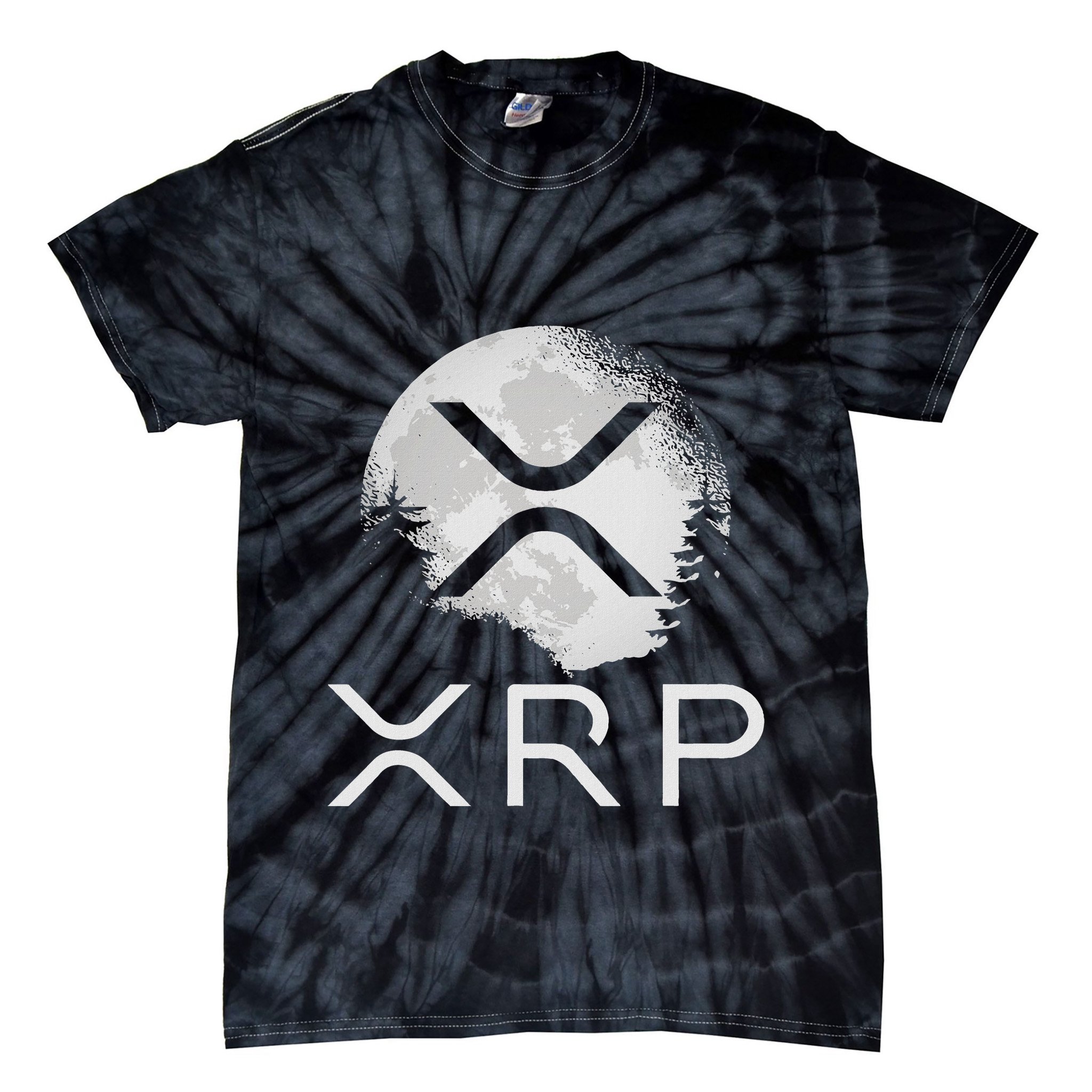 Ripple Coin Xrp Ledger Moon Cryptocurrency Bull Market Tie-Dye T-Shirt