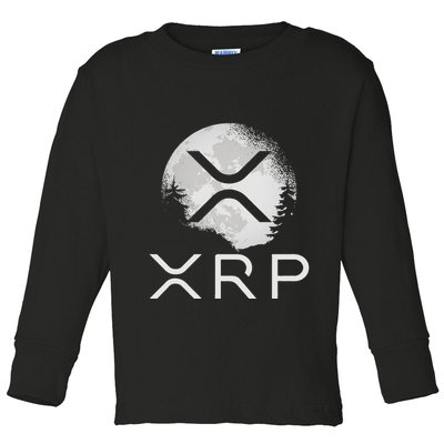 Ripple Coin Xrp Ledger Moon Cryptocurrency Bull Market Toddler Long Sleeve Shirt