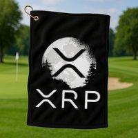 Ripple Coin Xrp Ledger Moon Cryptocurrency Bull Market Golf Towel