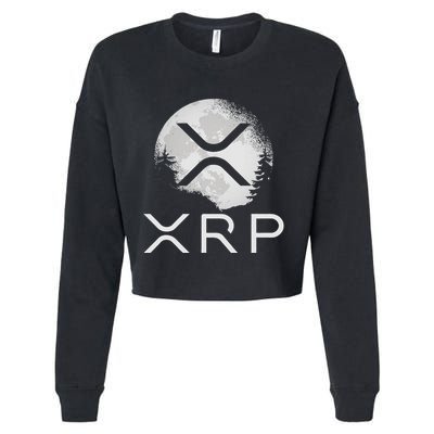 Ripple Coin Xrp Ledger Moon Cryptocurrency Bull Market Cropped Pullover Crew