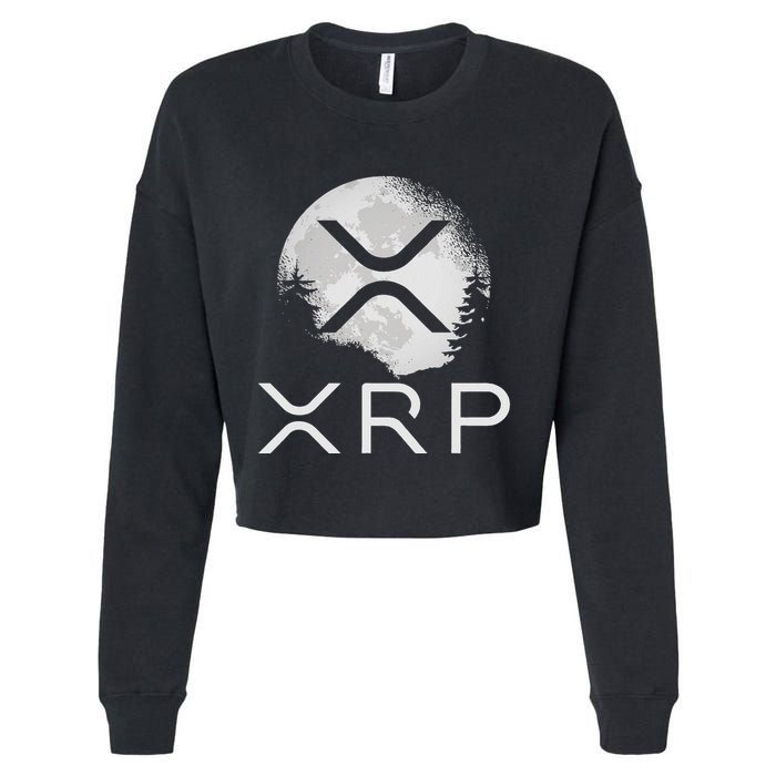 Ripple Coin Xrp Ledger Moon Cryptocurrency Bull Market Cropped Pullover Crew