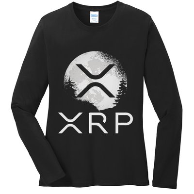 Ripple Coin Xrp Ledger Moon Cryptocurrency Bull Market Ladies Long Sleeve Shirt