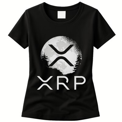 Ripple Coin Xrp Ledger Moon Cryptocurrency Bull Market Womens T-Shirt