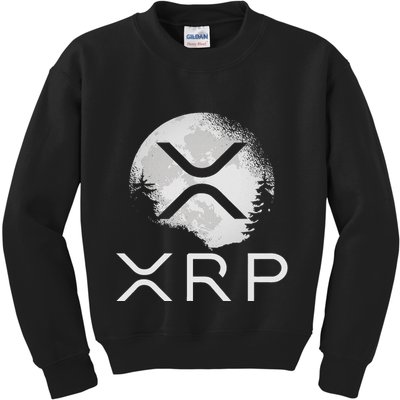 Ripple Coin Xrp Ledger Moon Cryptocurrency Bull Market Kids Sweatshirt