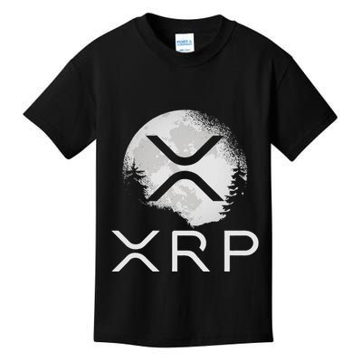 Ripple Coin Xrp Ledger Moon Cryptocurrency Bull Market Kids T-Shirt