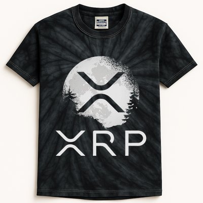 Ripple Coin Xrp Ledger Moon Cryptocurrency Bull Market Kids Tie-Dye T-Shirt
