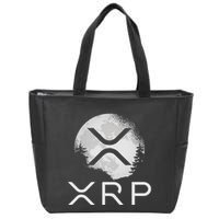 Ripple Coin Xrp Ledger Moon Cryptocurrency Bull Market Zip Tote Bag