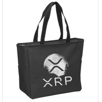 Ripple Coin Xrp Ledger Moon Cryptocurrency Bull Market Zip Tote Bag