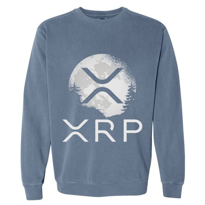 Ripple Coin Xrp Ledger Moon Cryptocurrency Bull Market Garment-Dyed Sweatshirt