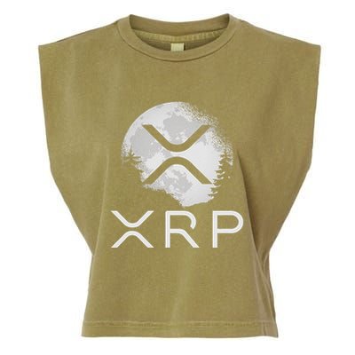Ripple Coin Xrp Ledger Moon Cryptocurrency Bull Market Garment-Dyed Women's Muscle Tee