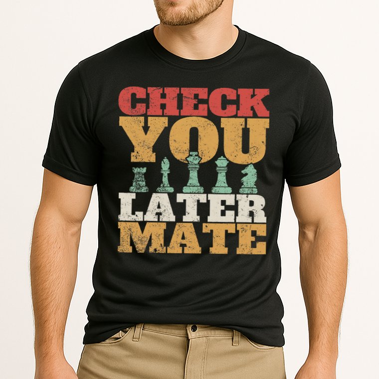 Retro Check You Later Mate Funny Checkmate Chess Pieces Performance Shirt