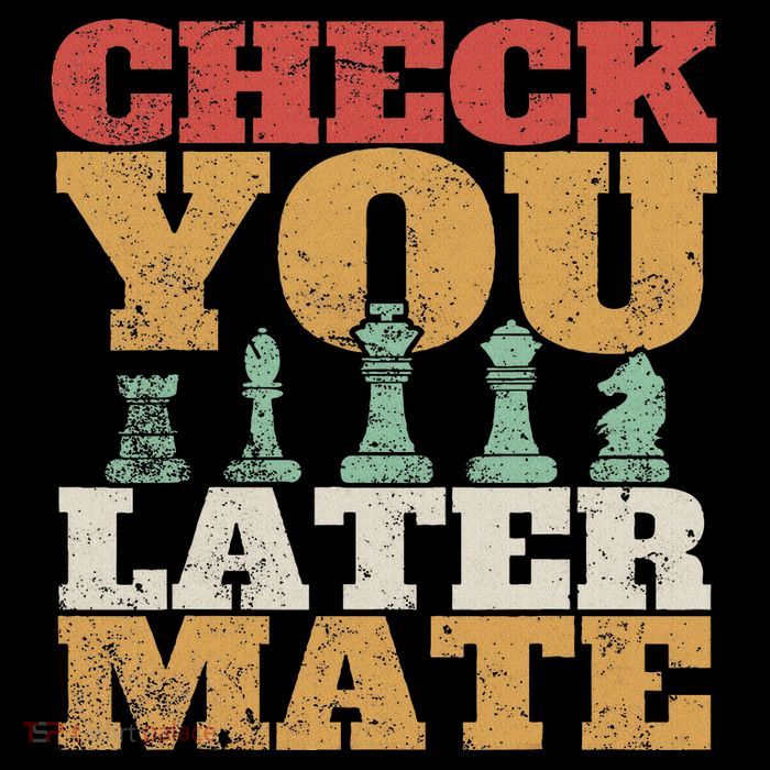 Retro Check You Later Mate Funny Checkmate Chess Pieces Tall Sweatshirt