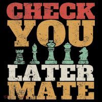 Retro Check You Later Mate Funny Checkmate Chess Pieces Tank Top