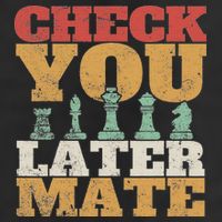 Retro Check You Later Mate Funny Checkmate Chess Pieces Microfiber Hand Towel