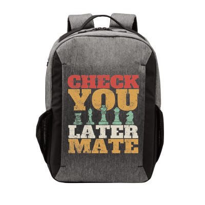 Retro Check You Later Mate Funny Checkmate Chess Pieces Vector Backpack