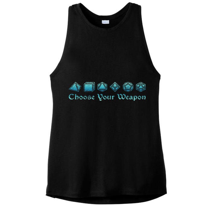 Rpg Choose Your Weapon Dice Rpg Ladies PosiCharge Tri-Blend Wicking Tank