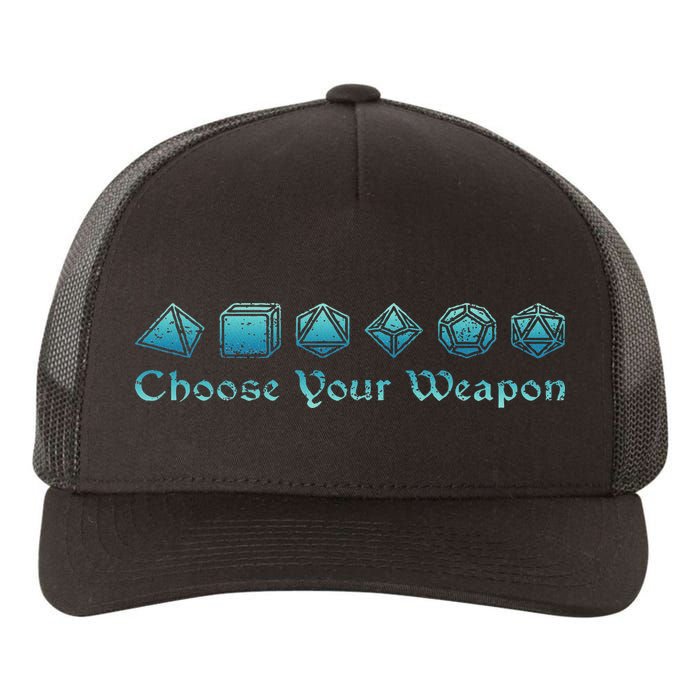 Rpg Choose Your Weapon Dice Rpg Yupoong Adult 5-Panel Trucker Hat