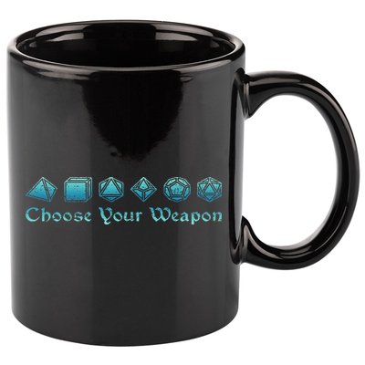 Rpg Choose Your Weapon Dice Rpg 11oz C Handle Ceramic Mug