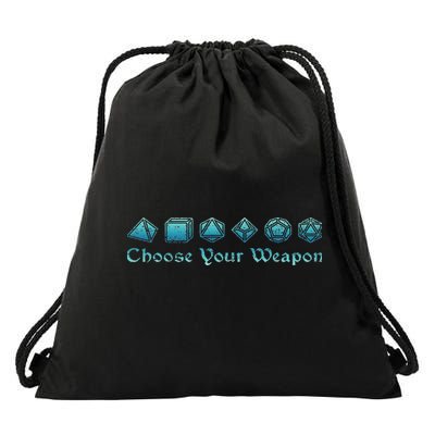 Rpg Choose Your Weapon Dice Rpg Drawstring Bag