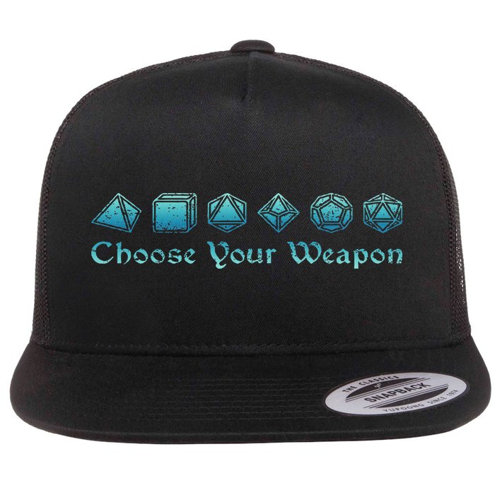Rpg Choose Your Weapon Dice Rpg Flatbill Hat