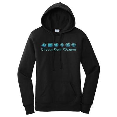 Rpg Choose Your Weapon Dice Rpg Women's Pullover Hoodie