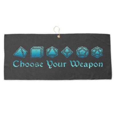 Rpg Choose Your Weapon Dice Rpg Large Microfiber Waffle Golf Towel