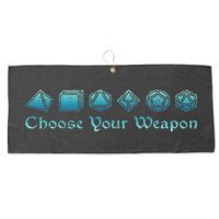 Rpg Choose Your Weapon Dice Rpg Large Microfiber Waffle Golf Towel