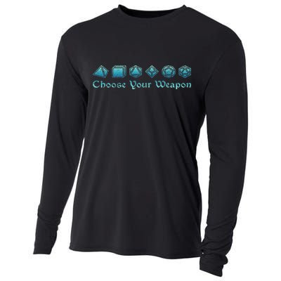Rpg Choose Your Weapon Dice Rpg Cooling Performance Long Sleeve Crew