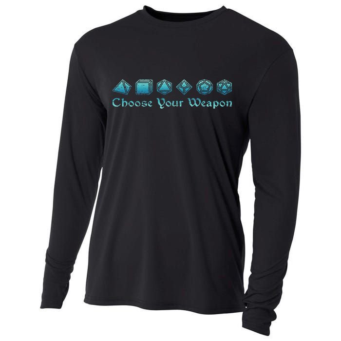 Rpg Choose Your Weapon Dice Rpg Cooling Performance Long Sleeve Crew