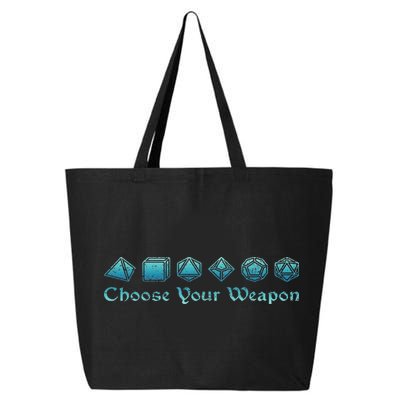 Rpg Choose Your Weapon Dice Rpg 25L Jumbo Tote