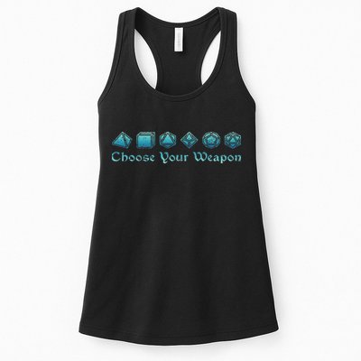 Rpg Choose Your Weapon Dice Rpg Womens Tank Top